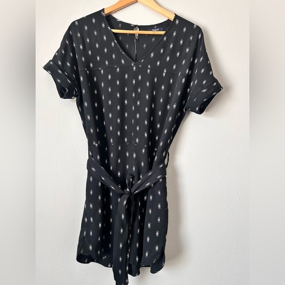 Madewell Pants - Madewell Black and White Patterned Jumpsuit